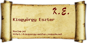 Kisgyörgy Eszter névjegykártya