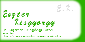 eszter kisgyorgy business card