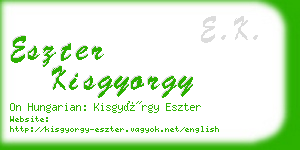 eszter kisgyorgy business card